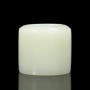 Hetian white jade archer ring, Qing dynasty