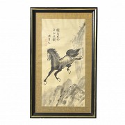 Chinese painting ‘Galloping Horse’, 20th century