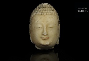 Polychrome stone Buddha, Tang style