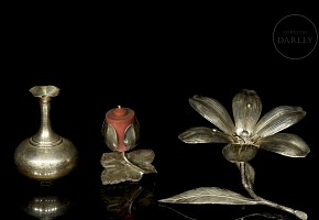 Three silver decorative objects, 20th century