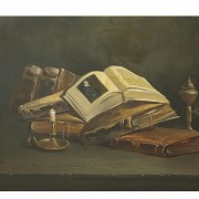 Santiago Torres Pons (20th century) ‘Still life with books’