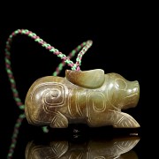 Carved jade pendant, Western Zhou