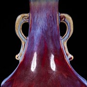 Hu” vase with flambé glaze, Qing dynasty, with Qianlong seal