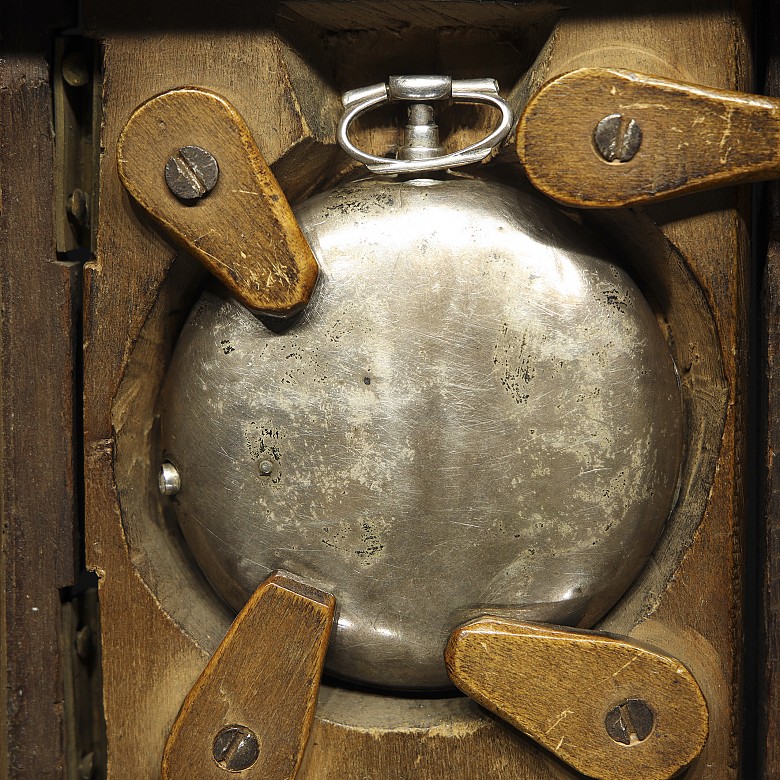 ‘Eardley Norton’ pocket watch with wooden stand, 19th century