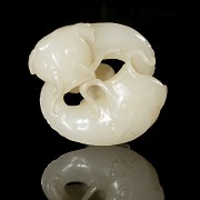 Carved jade pendant “Carps”, Qing dynasty