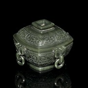 Spinach green jade “Gui” vessel, Qing dynasty