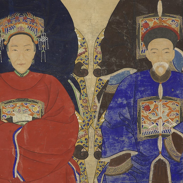 Asian painting ‘Imperial Portrait’, Qing dynasty