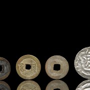 Lot of eight coins, Asia.