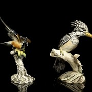 Two porcelain birds, 20th century