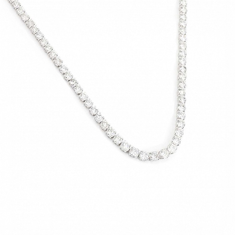 Collar-Riviere in white gold and diamonds 11.39cts