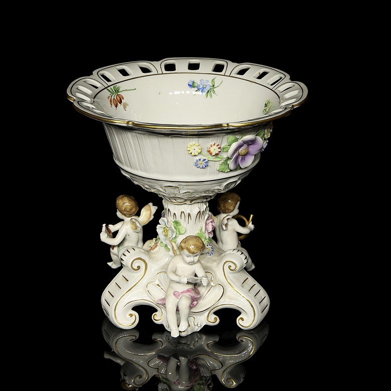 Von Schierholz ‘Fruit bowl with cherubs’, 20th century