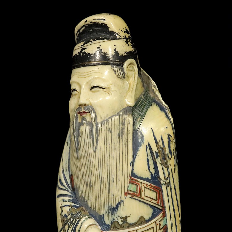 Carved and polychrome figure 