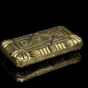 A silver gilded cigarette case, 19th century