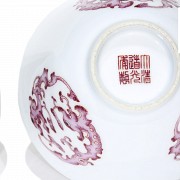 A pair of famille rose bowls, Daoguang period (1821 - 1850)