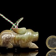 Carved jade pendant, Western Zhou