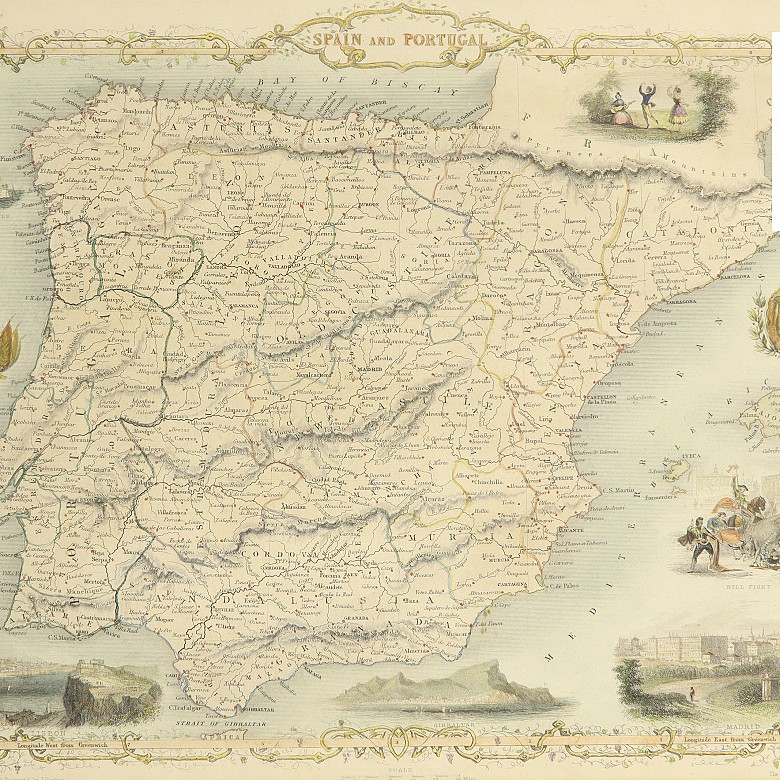 English maps of Spain and Portugal, 19th - 20th Century