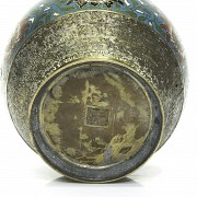 Bronze bowl with an enameled border, 20th century