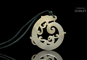 Carved jade pendant, Eastern Han dynasty