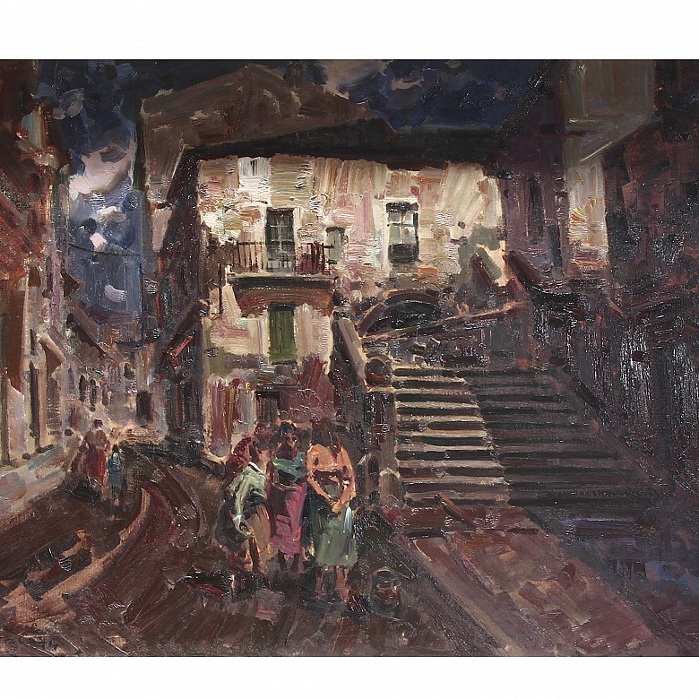 Eustaquio Segrelles del Pilar (1936) “Plaza Segovia”, 1971