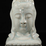 Glazed porcelain figure ‘Head of Guanyin’, Hutian Kiln