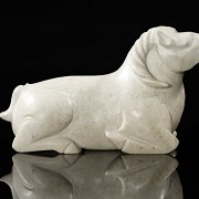 Carved stone figure ‘Ram’, Qing dynasty