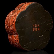 Cinnabar lacquer painting box, Qing dynasty