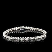 White gold and diamond rivière bracelet