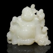 White jade Buddha, Qing dynasty, 19th century