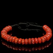 Tibetan liuli bead necklace, Late Qing dynasty