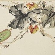 Zhao Shao'Ang (1905-1998) ‘Sparrow on a Gourd’, 20th century