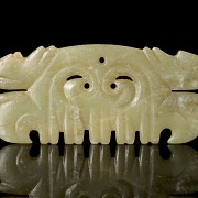 Carved jade ‘Gouyun Pei’ plaque, Hongshan style