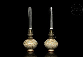 Doulton & Slaters Patent ‘Pair of quinqués’, 20th century