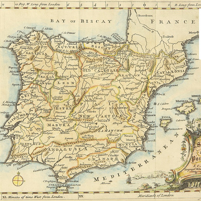 English maps of Spain and Portugal, 19th - 20th Century