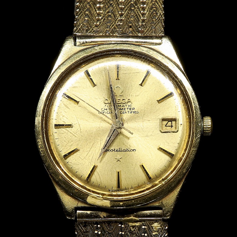 Omega ‘Constellation’ watch, yellow gold