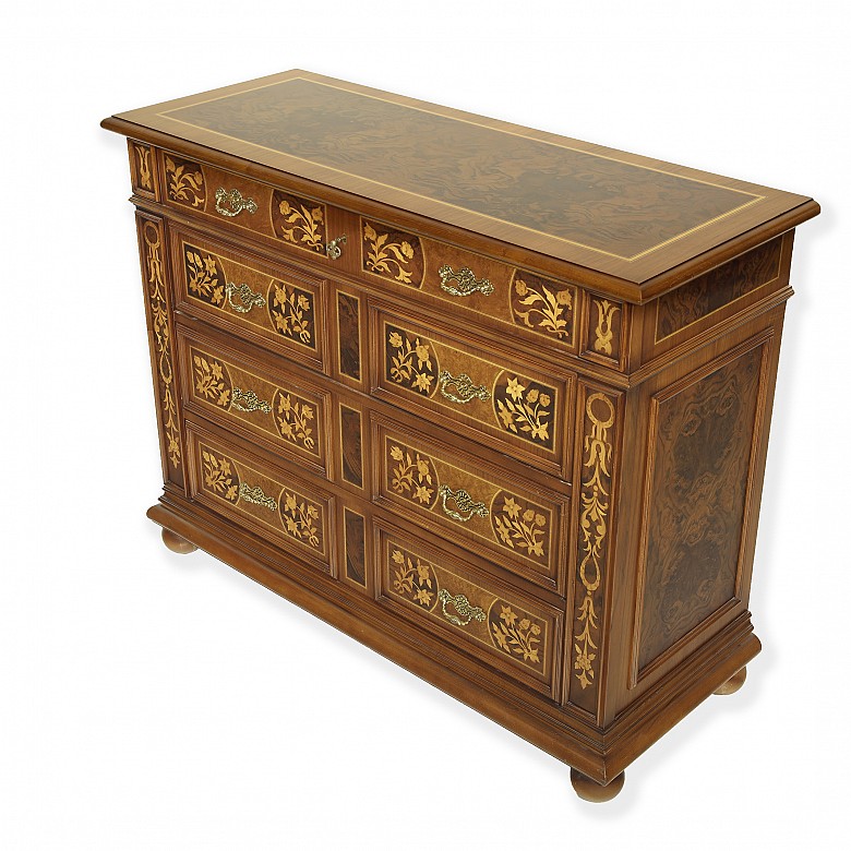 Dutch walnut marquetry furniture - 4