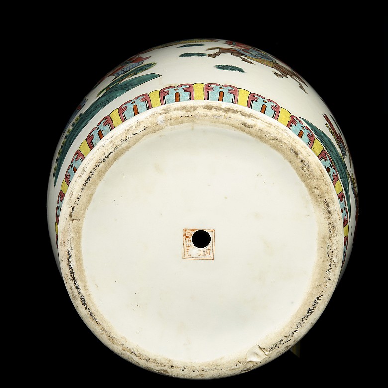 Cantonese enameled vase, 20th century