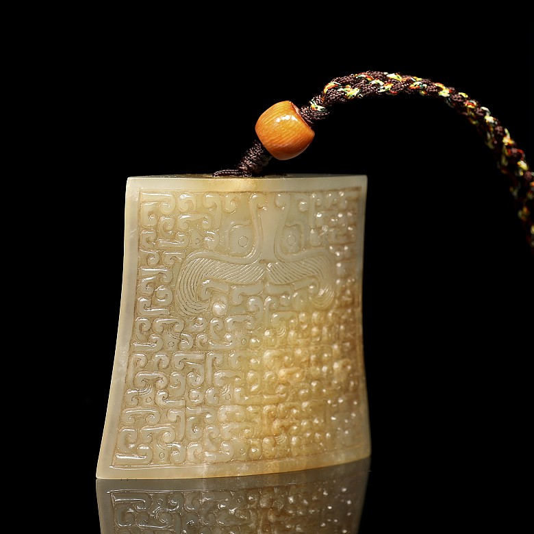 Piece of carved white jade, Western Han Dynasty