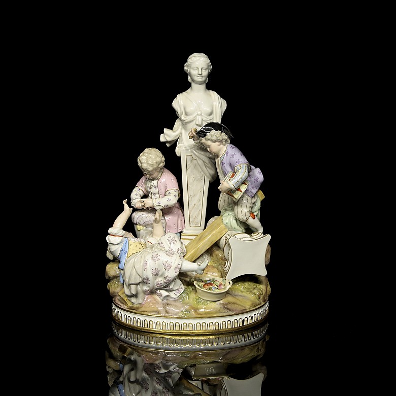 Meissen ceramics ‘Children at play’, 19th-20th century