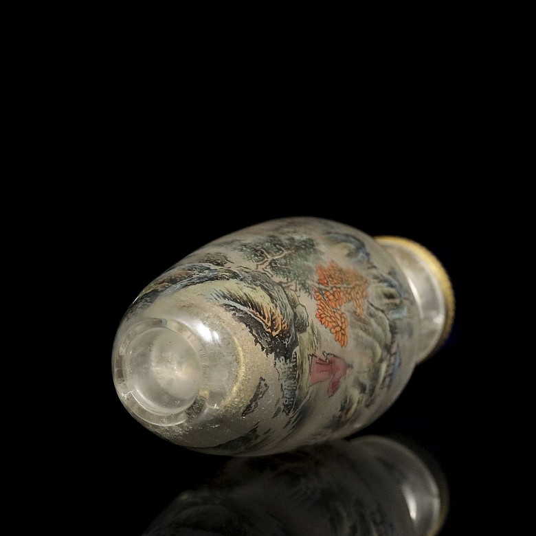 Painted glass snuff bottle, Qing dynasty, 19 th century