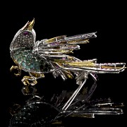 Gold ‘Bird’ brooch with diamonds and stones