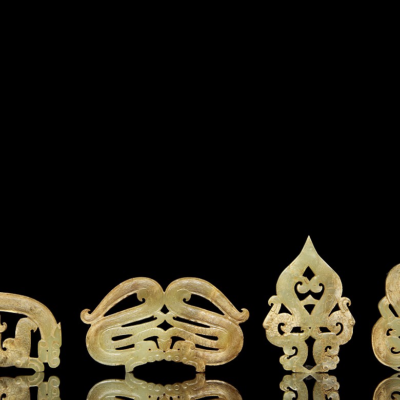 Set of four jade ornaments, Warring Kingdoms - 4