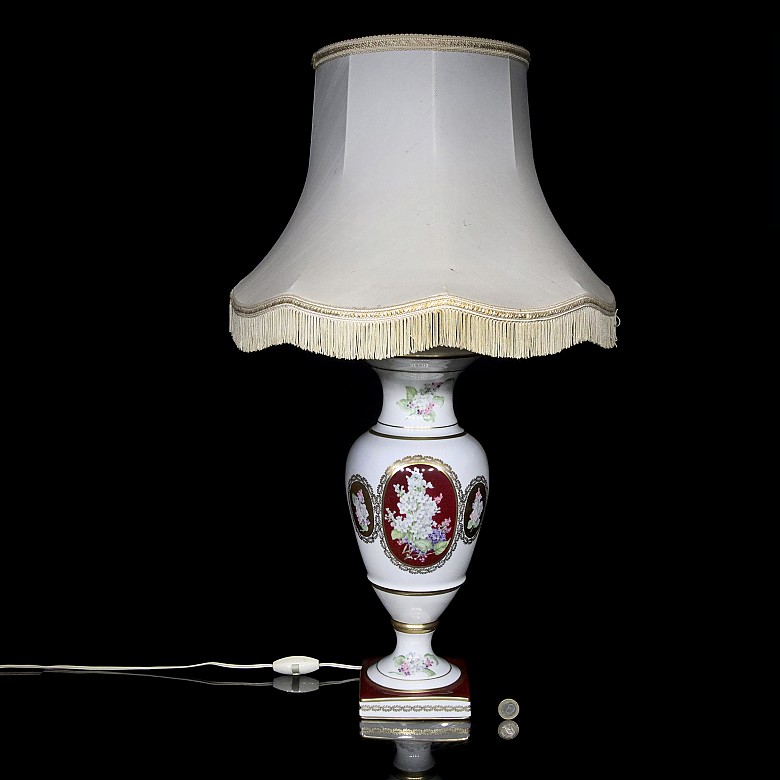 Porcelain floor lamp, 20th century