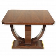 Square Art Deco style coffee table in Palo Santo wood