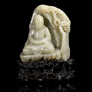 Carved jade figurine “Buddha in the grotto”, Qing dynasty