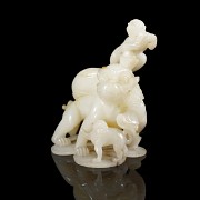 White jade figurine ‘Monkeys’, Qing dynasty