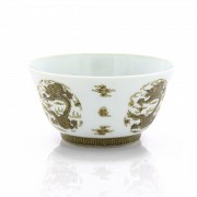 Porcelain bowl with dragons, 20th century