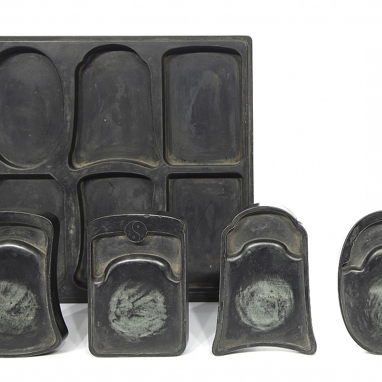 Set of inking-stones, Qing dynasty, Qianlong