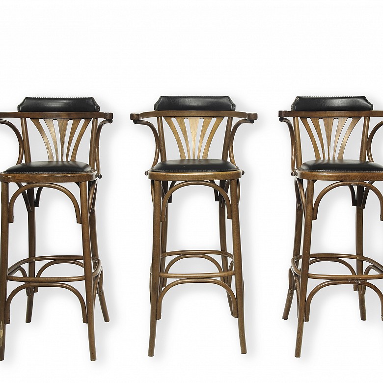 Set of bar stools, 20th century