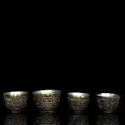 Set of six auspicious goblets, 20th century