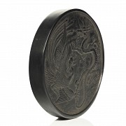 Circular Chinese ink plate, Qing dynasty